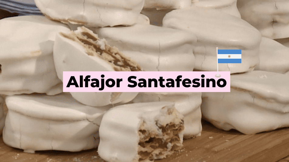 Alfajor Santafesino con dulce de leche